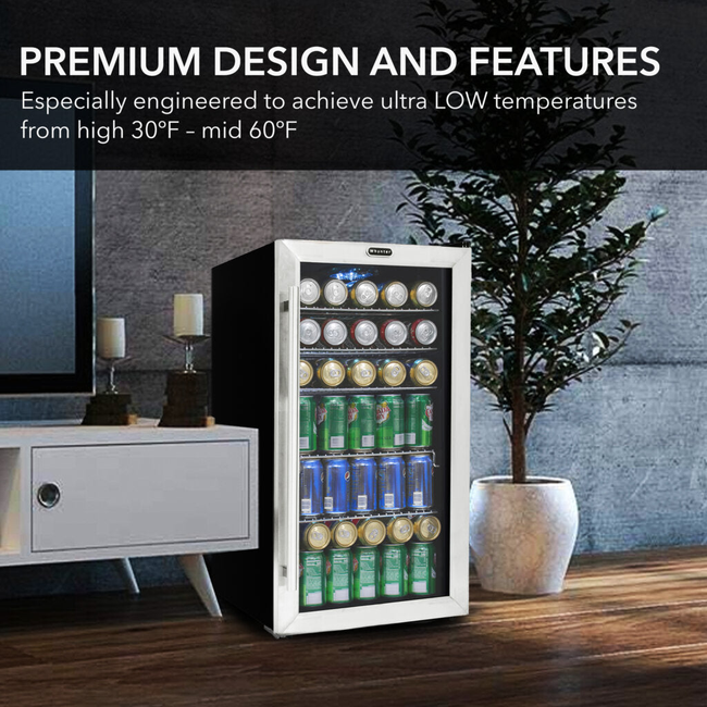Whynter BR‑130SB 127‑Can Stainless Beverage Fridge-gallery-47378316099832