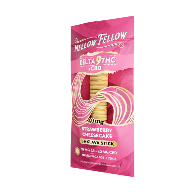 Delta 9 THC + CBD Baklava Sticks - Strawberry Cheesecake 40mg-gallery-37933135397070