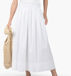 Take Pause Poplin Maxi Skirt - Snow