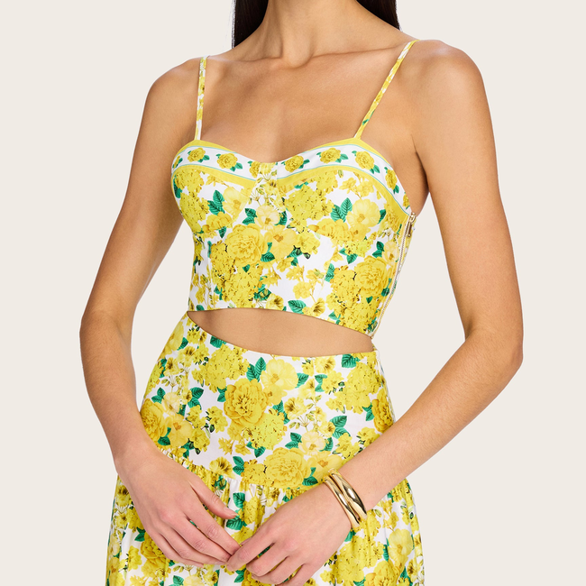 Linda Floral Poplin Bra Top-gallery-43968296747258
