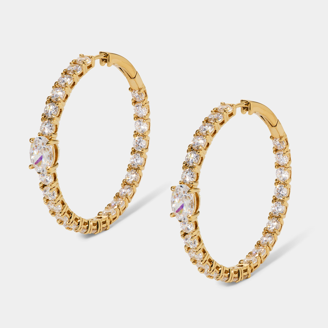 STELLAR CZ HOOP EARRINGS-gallery-48486100107523