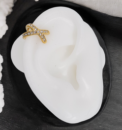 Crystal Bypass Ear Cuff