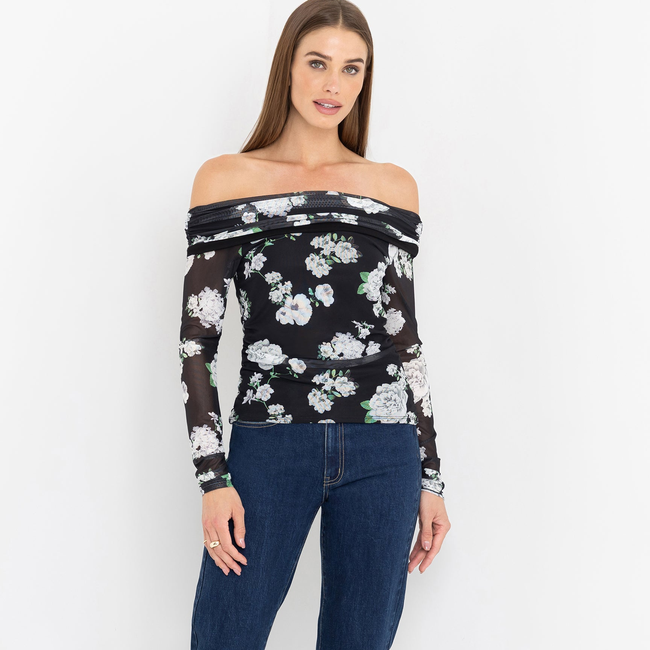 Romeo Floral Mesh Top-gallery-44946126930170