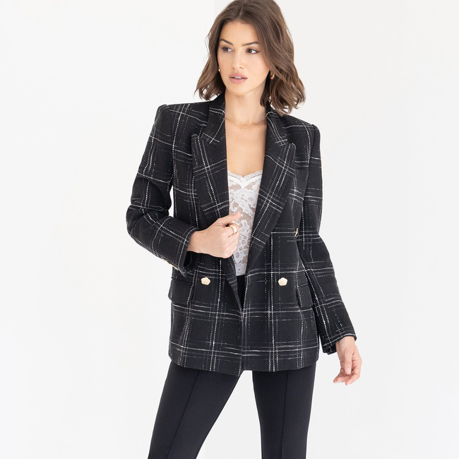 Maverick Windowpane Tweed Blazer-gallery-44657817125114
