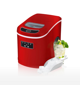 Whynter IMC‑270MR Portable Ice Maker – 27 lb/Day, Metallic Red, Bullet Ice Cubes