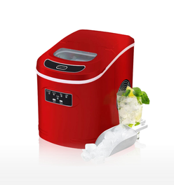 Whynter IMC‑270MR Portable Ice Maker – 27 lb/Day, Metallic Red, Bullet Ice Cubes