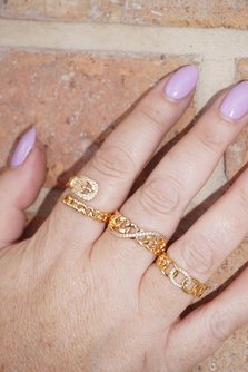 "Chained" Ring Trio