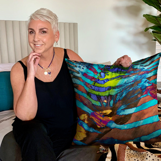 African Paint | Luxe Velvet Pillow-gallery-32997828558961