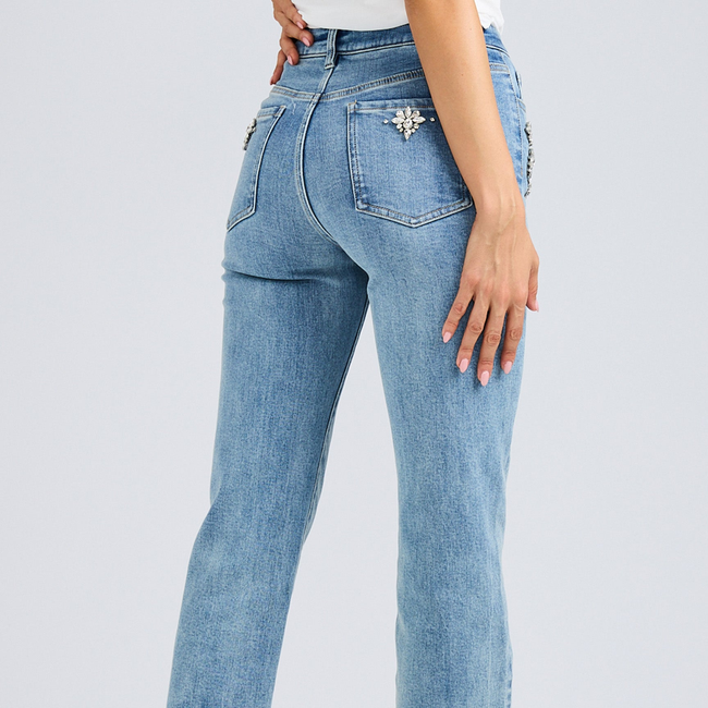 Carolyn Crystal Denim Pants-gallery-43045183488250