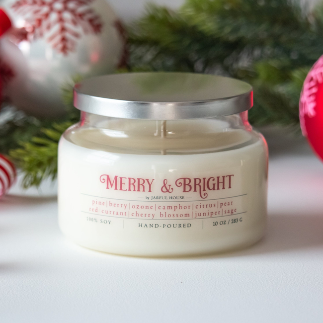 Christmas Candle Merry & Bright  - 10 oz-gallery-28532893286470