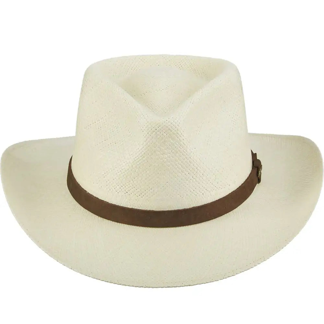 Scala Albuquerque - Genuine Panama Straw Fedora Hat-gallery-50053495750962