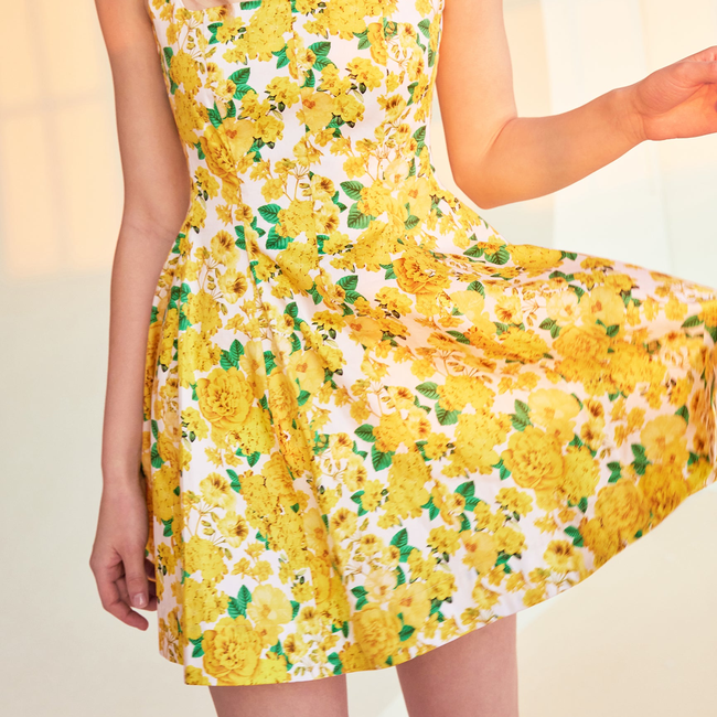 Courtney Floral Poplin Dress-gallery-43986695127290