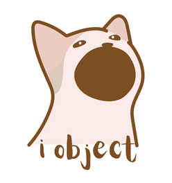 I Object Cat Sticker