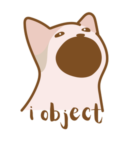 I Object Cat Sticker