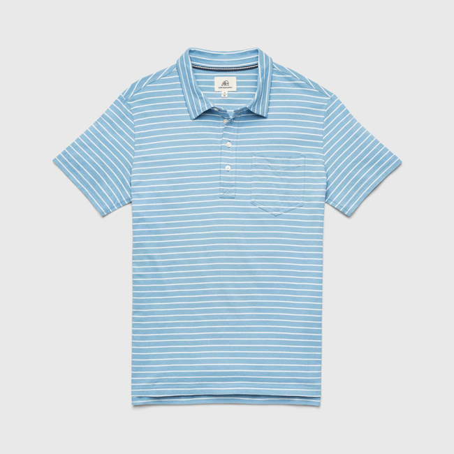 Michael Stripe Polo - Blissful Blue-gallery-42409669787906