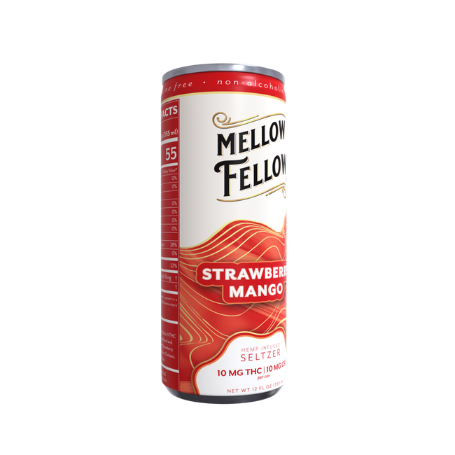 Delta 9 THC + CBD Seltzer Beverage 20MG - Strawberry Mango-gallery-38138968932558