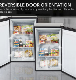 Whynter 3.0 cu ft Energy Star Upright Freezer in Black CUF-301BK