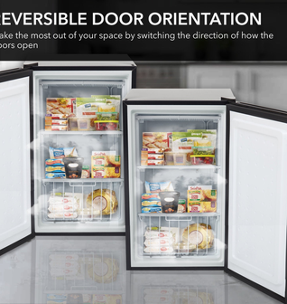 Whynter 3.0 cu ft Energy Star Upright Freezer in Black CUF-301BK