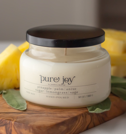 Pure Joy Soy Candle Pineapple + Sage + Anise - 10 oz.