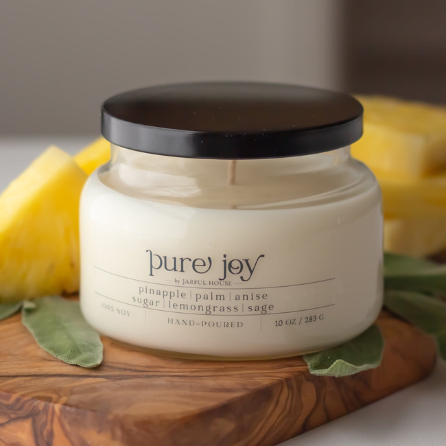 Pure Joy Soy Candle Pineapple + Sage + Anise - 10 oz.-gallery-28933286264902