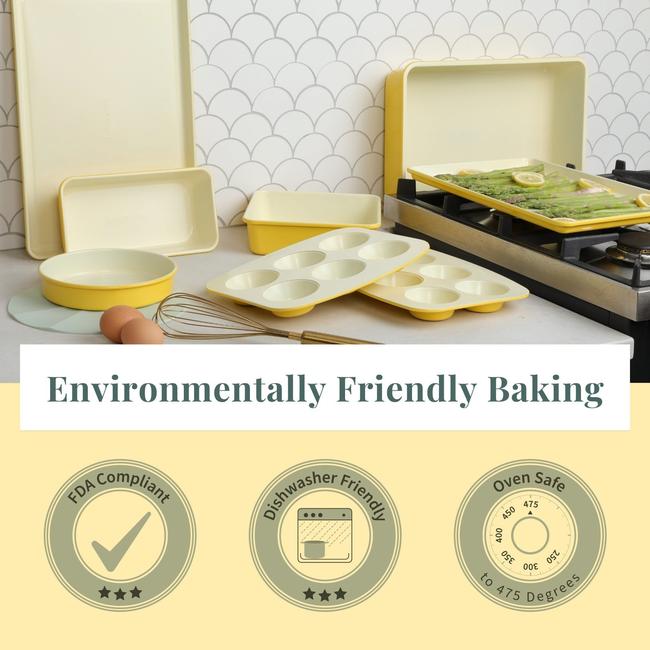 8-Piece Stackable Ceramic Bakeware Set-gallery-53351568736628