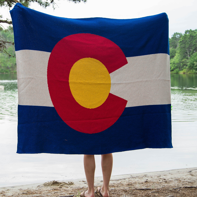 Colorado Flag Throw Blanket-gallery-4548679794730