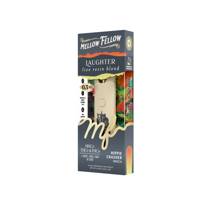 Laughter Blend 0.5ml Live Resin Disposable Vape - Hippie Crasher (Indica)-gallery-38017571586254