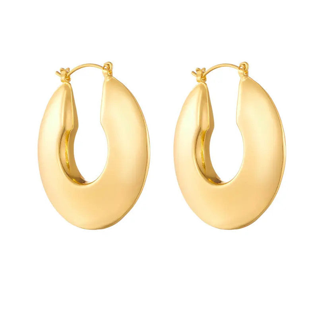 Disk Hoop Earring-gallery-42491105476858