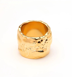 Hammered Cigar Ring