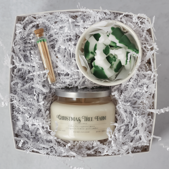 Christmas Tree Farm Gift Set Candle + Melts + Matches-gallery-30659678306374