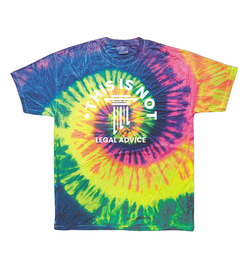 This is not legal advice Tie Dye Neon Rainbow Adult Tee