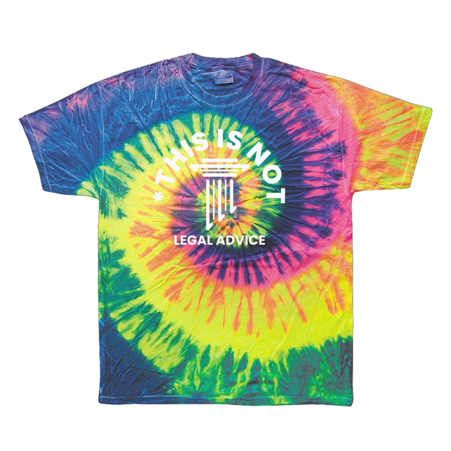 This is not legal advice Tie Dye Neon Rainbow Adult Tee-gallery-33423920791618