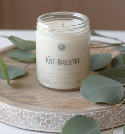 Just Breathe Soy Candle | Eucalyptus + Spearmint + Lemon + Sea Salt + Juniper - 8 oz.