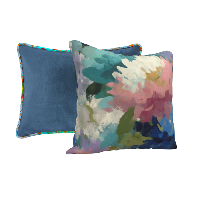 Garden Study Velvet Printed Pillow-gallery-34938431176817