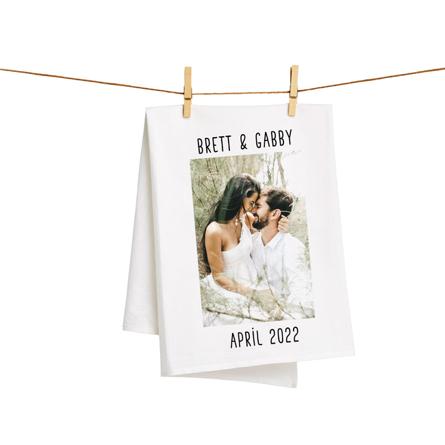 Custom Photo White Kitchen Tea Towel-gallery-38233198493919