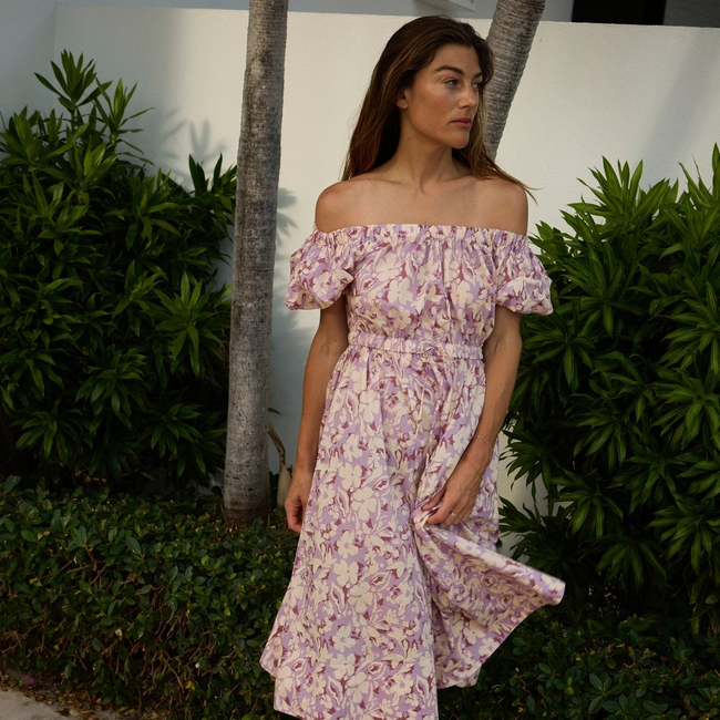 Sofi Off Shoulder Dress - Limited Edition Print-gallery-56746571170109