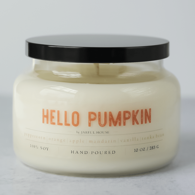 Fall Soy Candle Hello Pumpkin - 10 oz-gallery-30670935949382