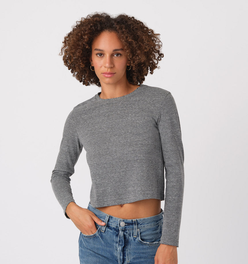 L/S Babe Tee <br> Heather Grey