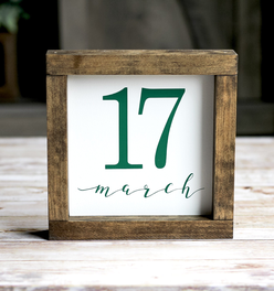 St.Patrick's Day Decor Irish Decoration 17 March Wall Sign 7 x 7 Inches