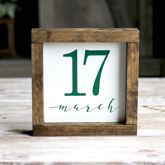 St.Patrick's Day Decor Irish Decoration 17 March Wall Sign 7 x 7 Inches