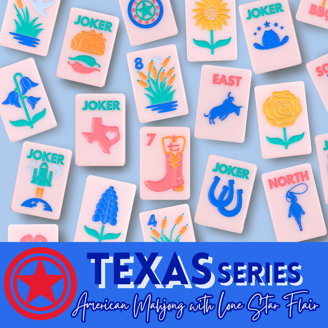 THE TEXAS SERIES | Mahjong with Lone Star Flair | Rodeo Pink Tile-gallery-50981927682359