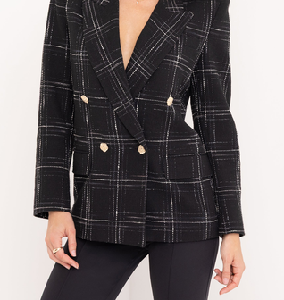 Maverick Windowpane Tweed Blazer