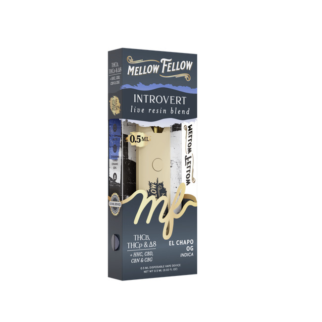 Introvert Blend 0.5ml Live Resin Disposable Vape - El Chapo OG (Indica)-gallery-38017551696078