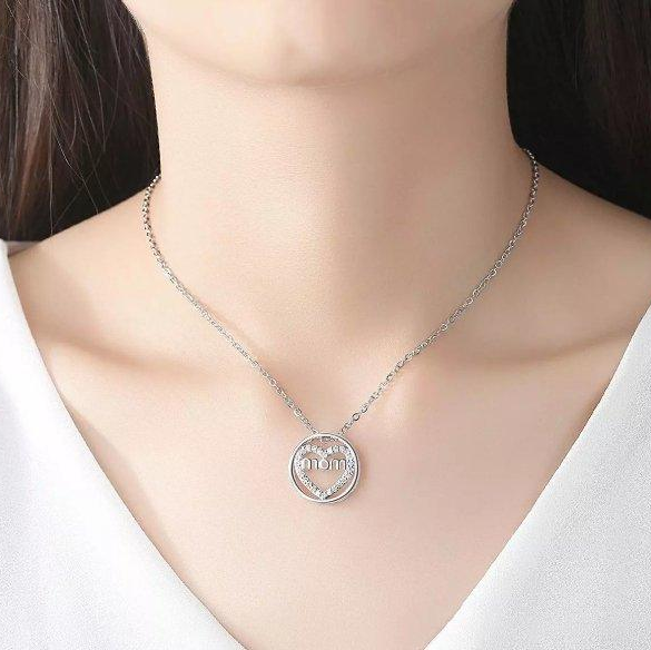 Mom Necklace Heart Circle Of Love-gallery-30351711895610