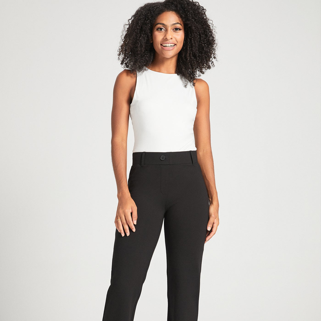 Classic Dress Pant Yoga Pant | Straight (Black)-gallery-41955856679164