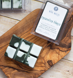 Halloween Wax Melts Clamshell Enchanted Forest  - Green & White 3 oz