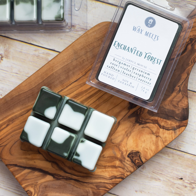 Halloween Wax Melts Clamshell Enchanted Forest  - Green & White 3 oz-gallery-28463252897862