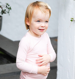 Peony Stripe Bamboo Toddler Pajama