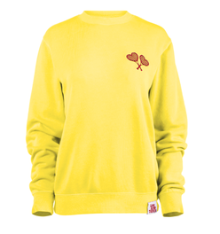 Love All Tennis Women's Yellow Fay Crew Neck Sweatshirt