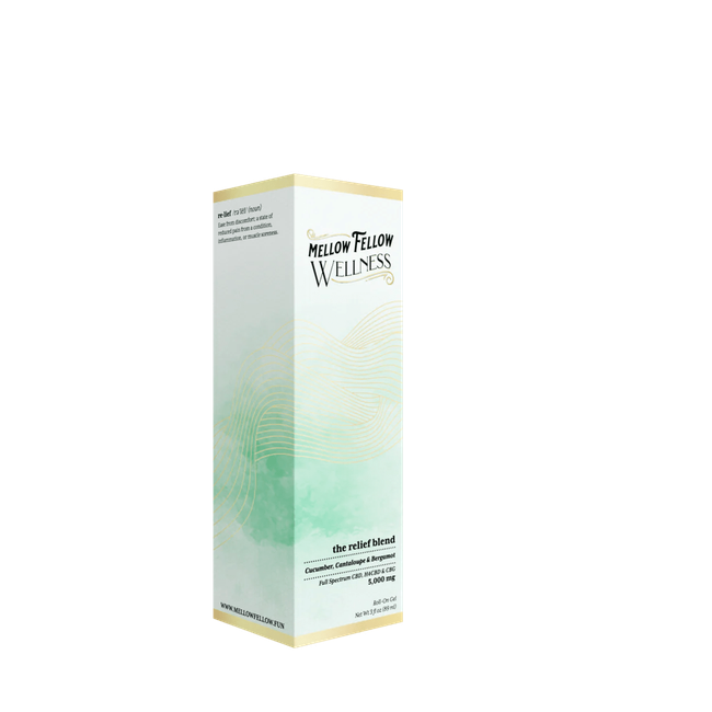 Wellness Roll On Gel - The Relief Blend - Cucumber, Cantaloupe and Bergamot - 5000mg-gallery-37327676375246